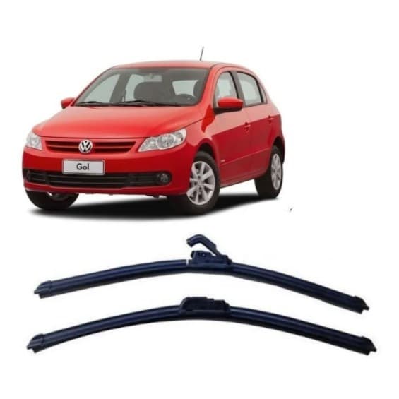 Par de Palhetas Dianteiras Gol Voyage Saveiro G5 2008 a 2013 Limpador Para-brisa 22 e 16 Polegadas