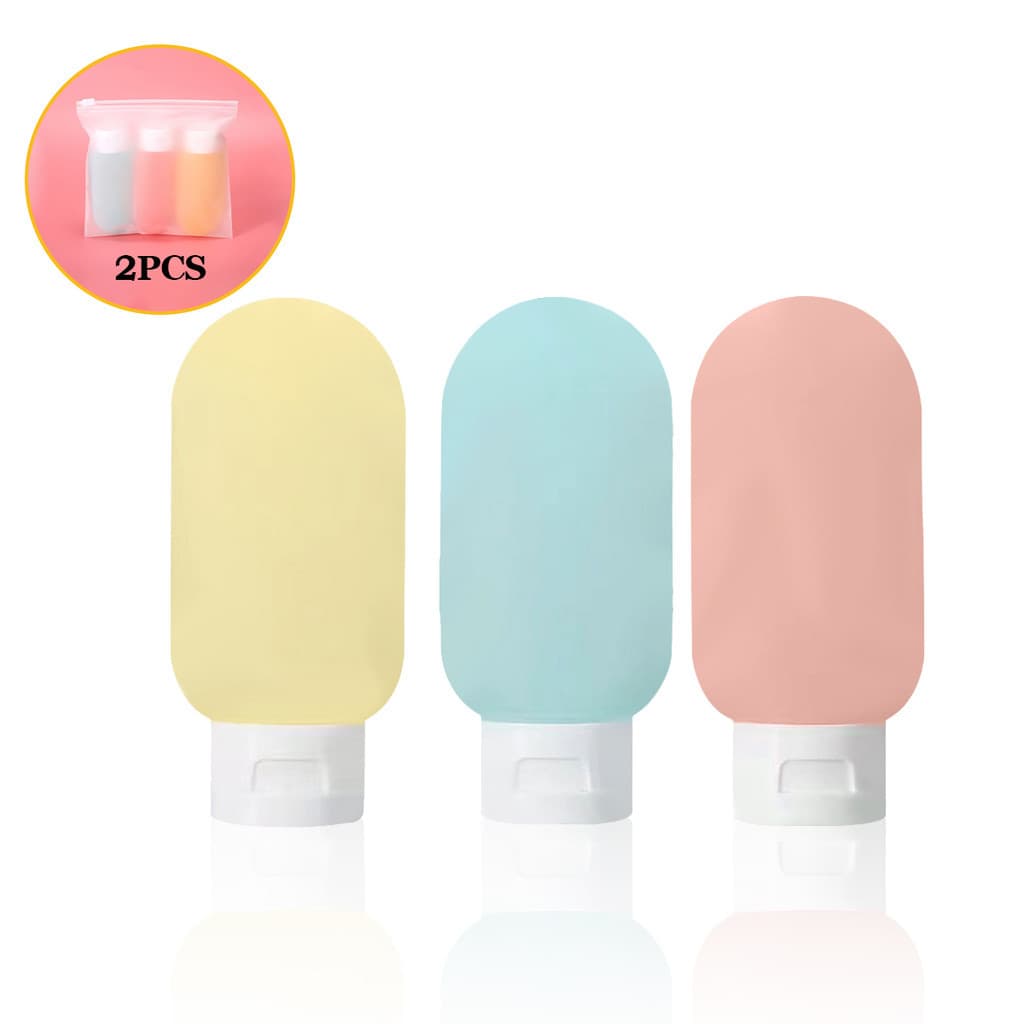 Kit 6 Viagem Frascos Pote Porta Creme Shampoo Cosméticos