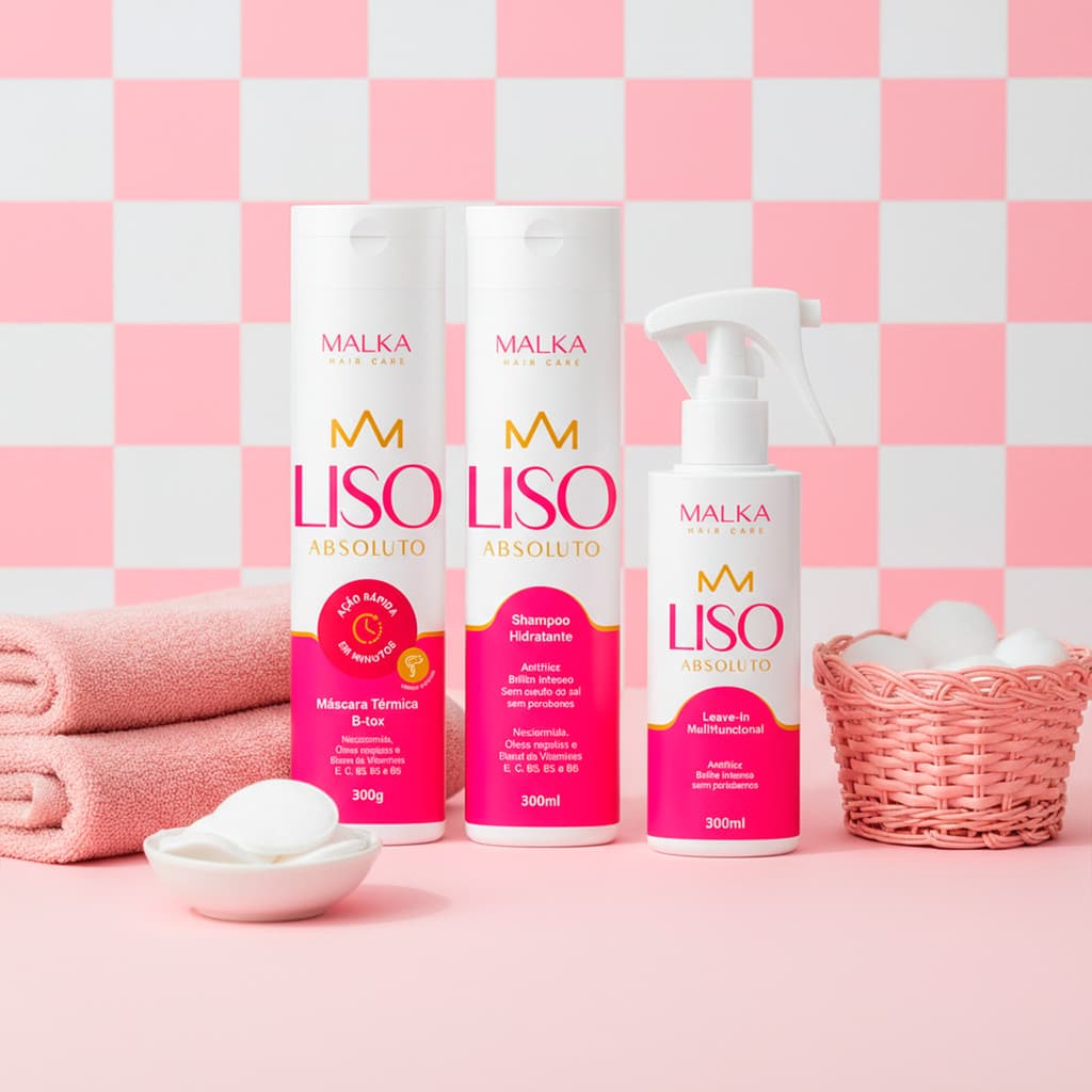 Kit B-tox Capilar para Realinhamento e Liso Perfeito em casa - Malka 800ml