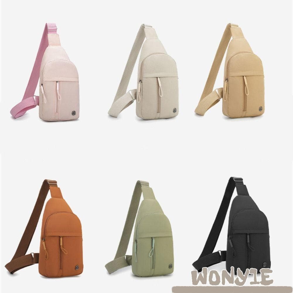 Bolsa De Peito Feminina WONY1E , Cintura Com Vários Compartimentos De Nylon Esportiva Multifuncional De 10 Cores