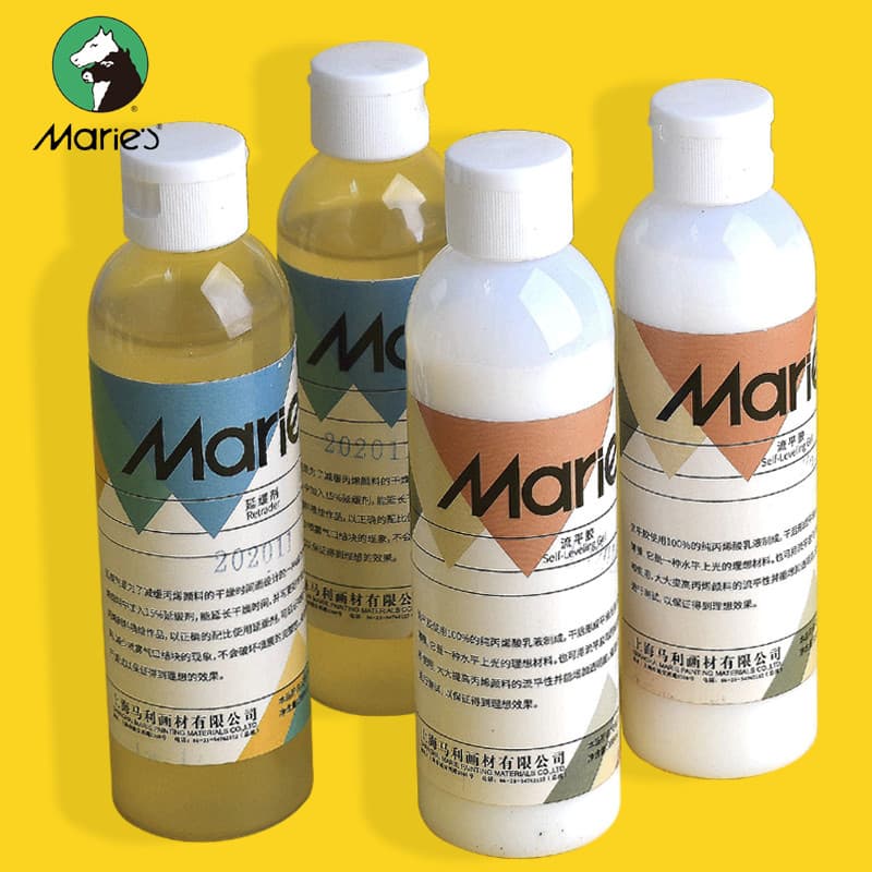 Mary pigmento acrílico tempero 100ml agente médio acrílico agente de secagem lenta acrílico mistura líquida agente desen