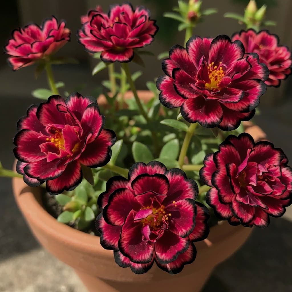PROMOÇÃO pacote Sementes flor onze horas vermelha com preta triplas