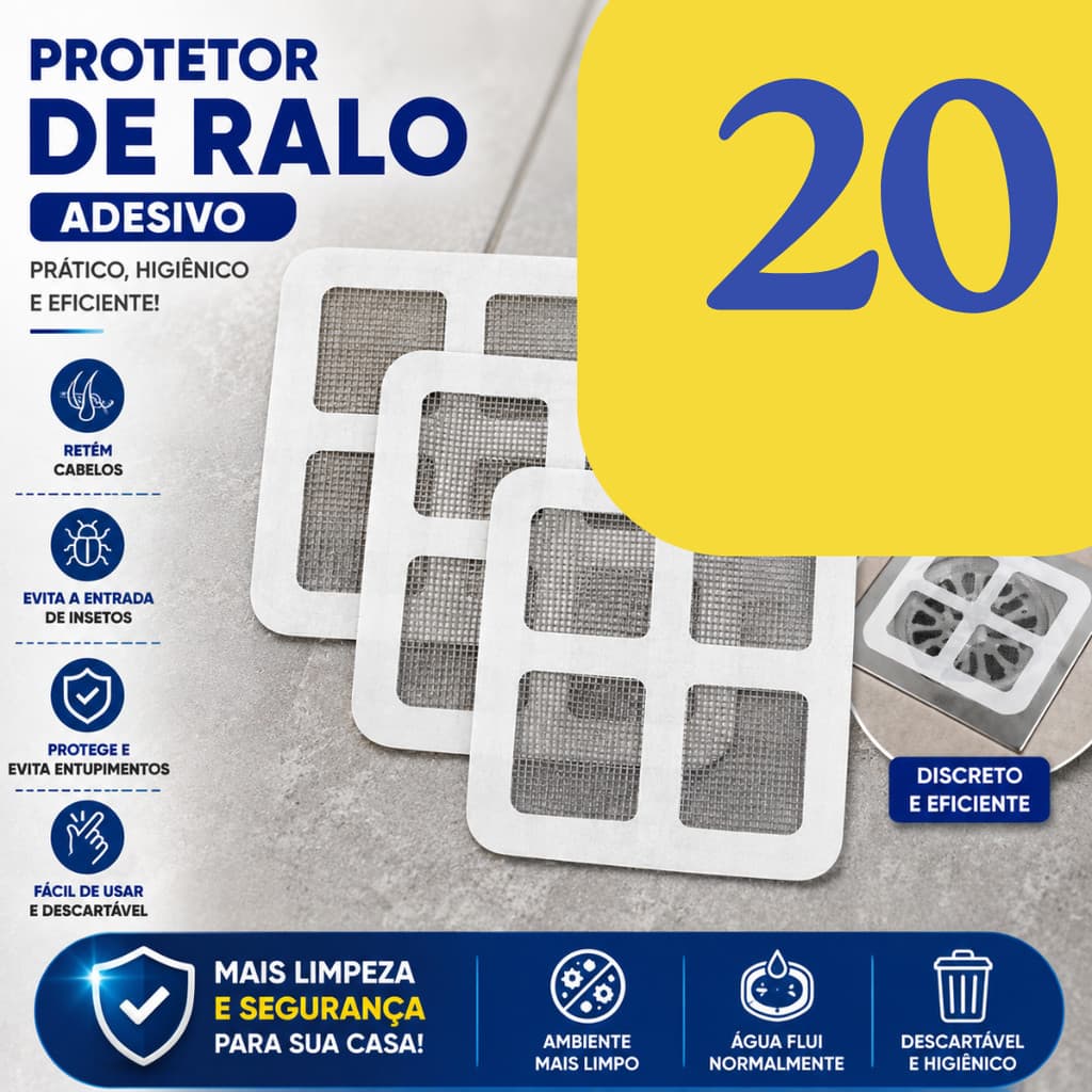 Kit 20 Tela Protetor Ralos Adesivos Para Cabelo Anti Inseto
