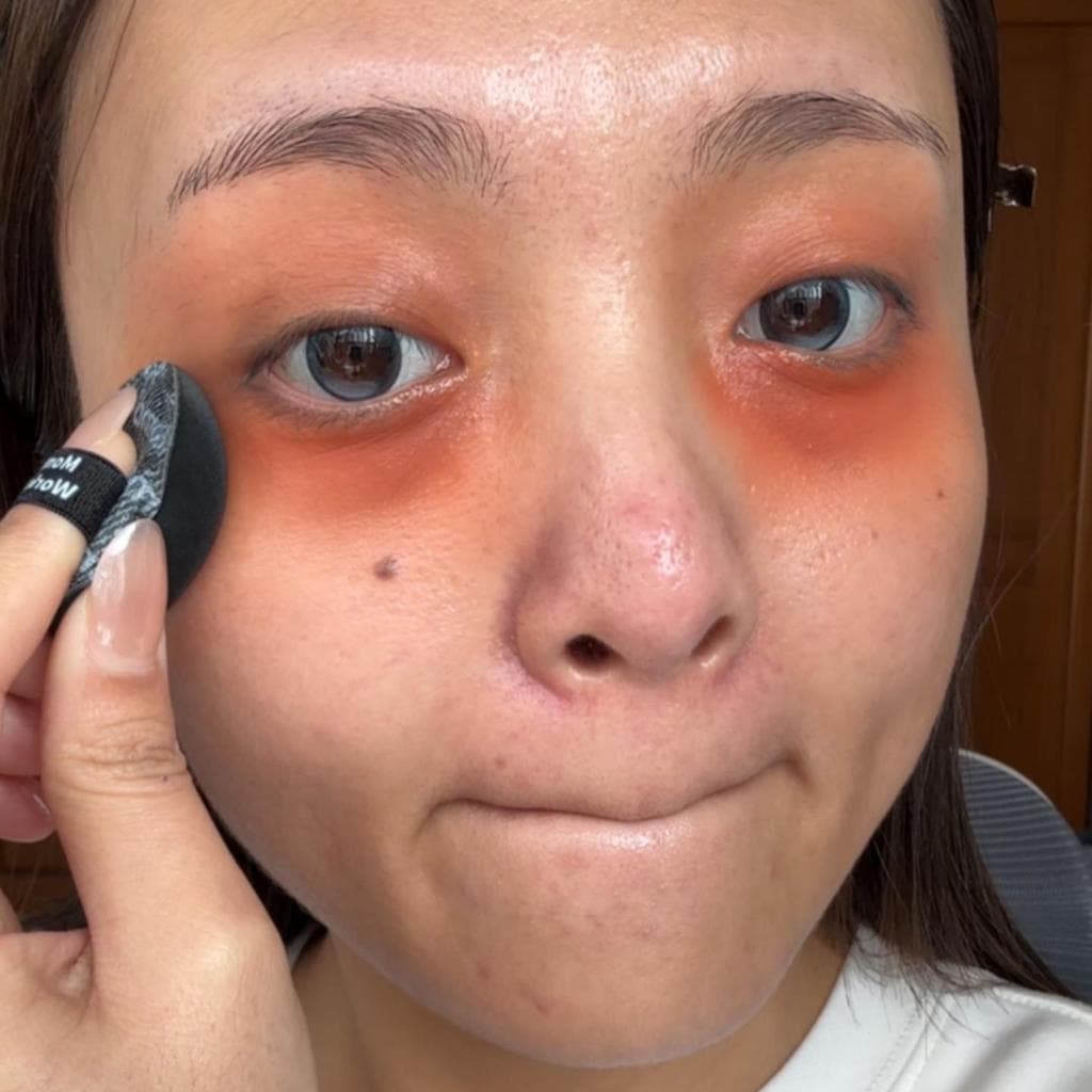 Corretivo de olhos laranja! Corretivo capa sacos de olho reparação Facial deitado bicho da seda ferramenta útil alto bri