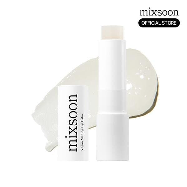 [Loja Oficial mixsoon] Bálsamo Labial Vegano Derretível (Transparente) 0,14 oz / 4,1g - Bálsamo Labial Nutritivo para Lá
