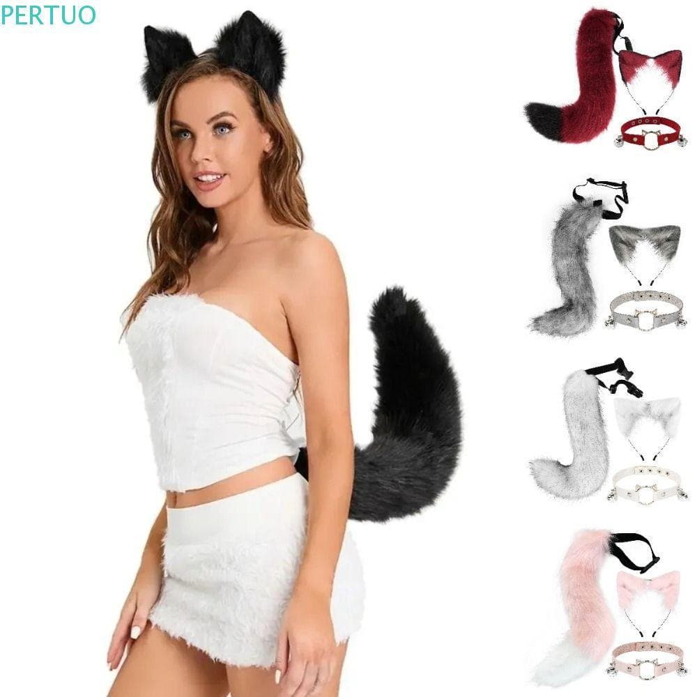 PERTUO 1 Conjunto De Acessórios Para Cosplay De Halloween , Colar Ajustável , Adereços Animais Multicoloridos
