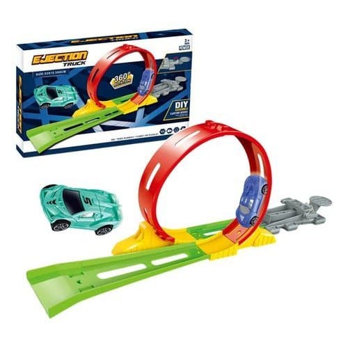 Pista Carrinho Lançador Brinquedo Infantil Montar Curva 360 Graus Interativo Educativo