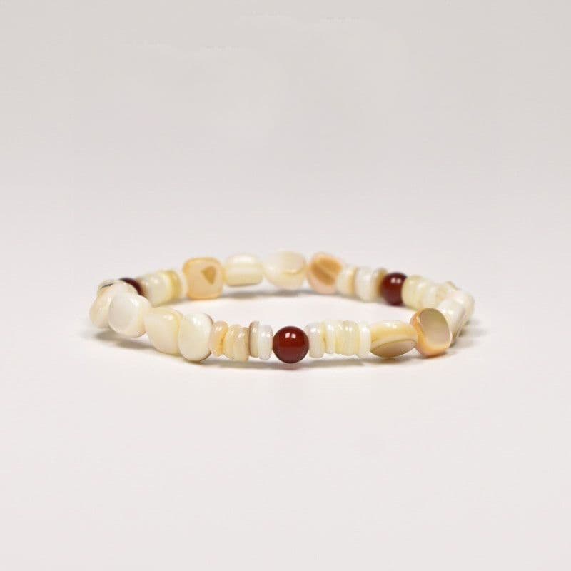 Mar subindo Design Original pulseira de venda quente puro natural concha contas pedra natural frisado pulseira Irregular