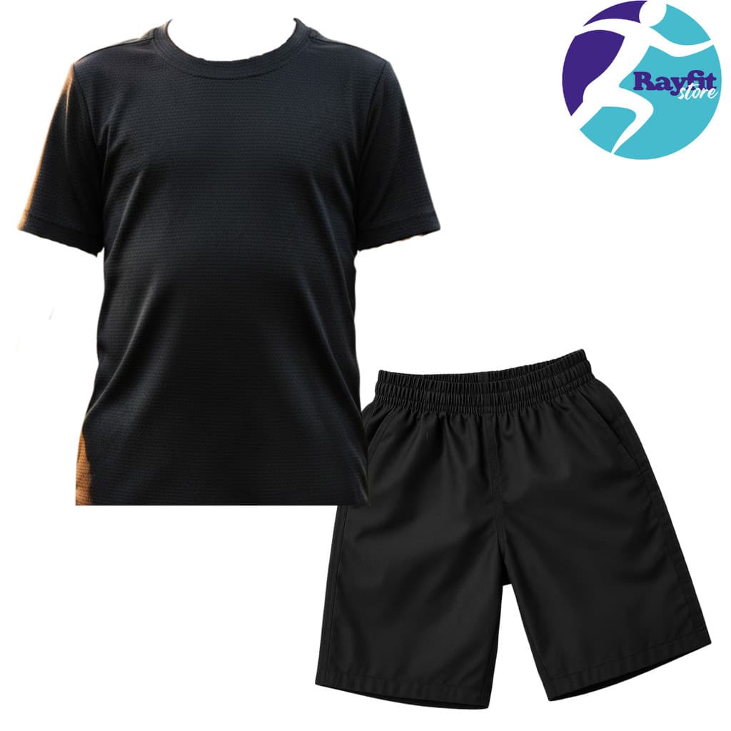 Conjunto Camiseta Dryfit + Bermuda Tactel Infantil Juvenil || Estilo Infantil Look Casual e Esportivo