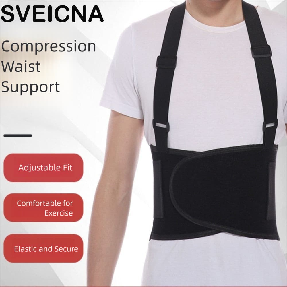 Cinto De Treinamento De Cintura Com Alça SVEICNA , Modelador Corporal Respirável Duplo Ajustável , Leve E Fino