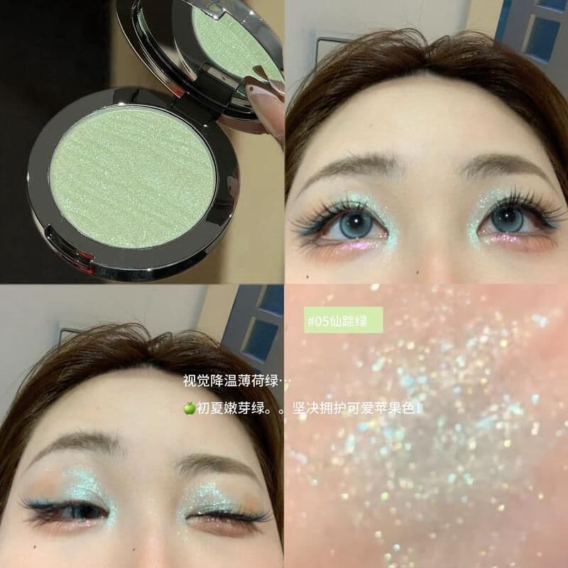 Sombra de alto brilho com resfriamento Visual de verão!Monocromático Diamante Strobe Chameleon Wizard Olhos Verdes Deita