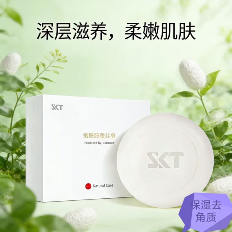 SKT Niacinamida Sabonete de Seda Nutritivo Profundo Hidratante Esfoliante Sabonete de Limpeza Suave Pele Macia
