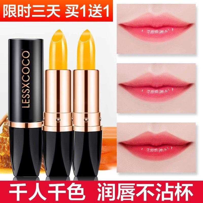 Batom genuíno que muda de cor de caroteno, copo antiaderente, hidratante, mulheres grávidas, pode usar bálsamo labial qu
