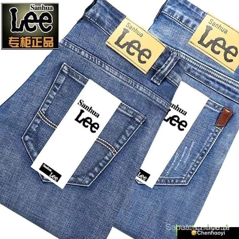 Calças Jeans Masculinas de Verão em Estoque, Tamanho Grande, Elásticas, Casuais, Lee Nzk, H1L1, Presente para Pai WNJD A