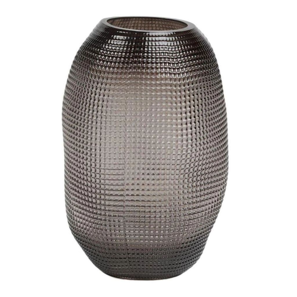 Vaso de Vidro Preto Fosco 19X30cm