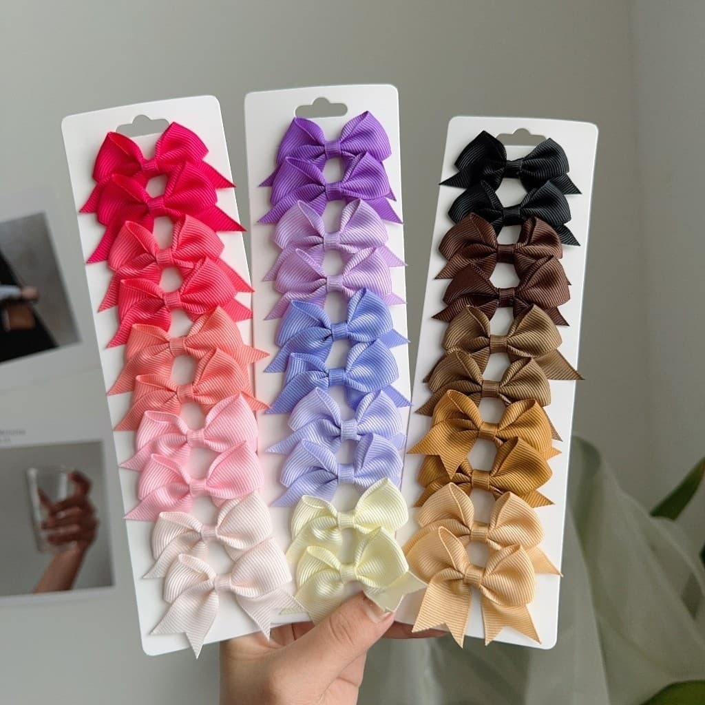 10 Lacinhos para Cabelo Bebe e Criança Bico de Pato