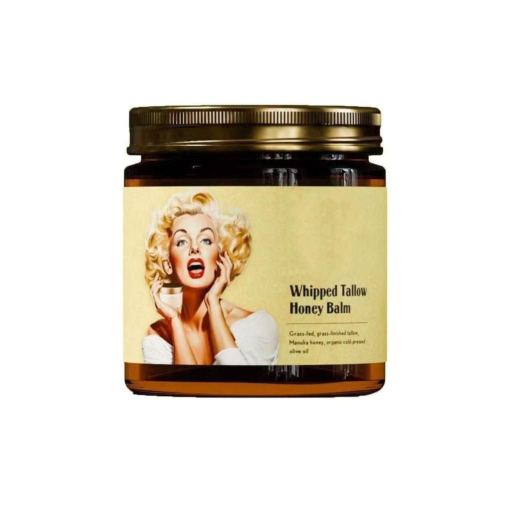 Creme Facial Nutritivo Orgânico de Sebo de Boi Batido com Mel de Manuka Ideal para Hidratação Facial, Cuidados com a Pel
