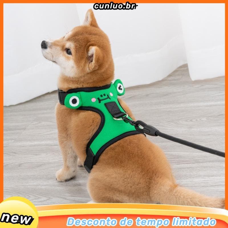 Colete para cachorro estilo trela cinta peitoral alça peitoral para cachorro passeio fofo Corgi Shiba Inu cachorro de ca