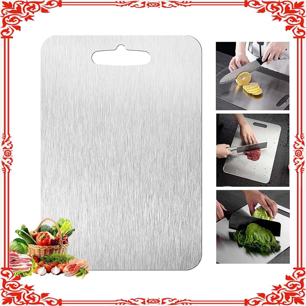 Tábua de corte de aço inoxidável Tábua de corte de 34 * 23 cm Tábua de corte de cozinha Tábua de corte de carne Tábua de