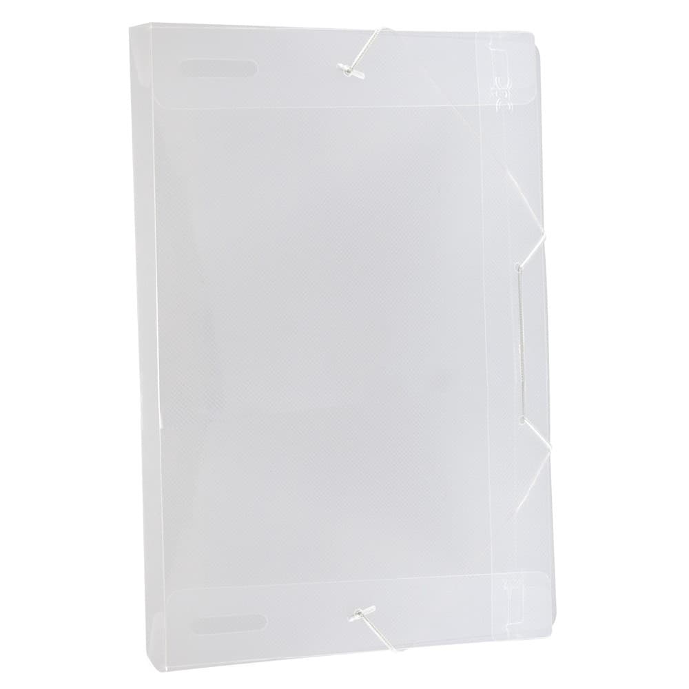 Kit com 5 ou 10 Pastas aba elástica 20mm Transparente DAC 502PP-TR
