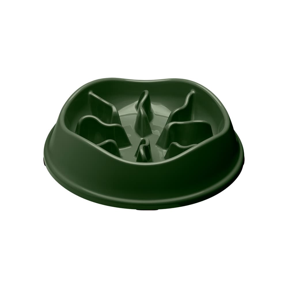 Pote Comedouro Lento Interativo Stark Slow 350ml Verde Musgo
