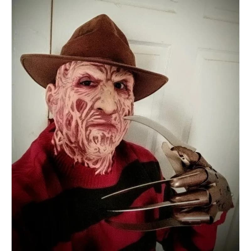 Assustador Freddy Mask Filme Em Elm Street Cosplay Mal Monstro Fantasma FreddyKrueger Látex Cabeça Capa Festa de Hallowe