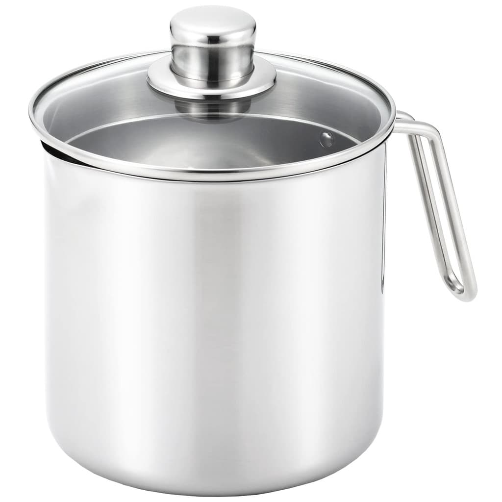 Panela funda Yoshikawa 16cm 3.2L 3200ml tampa de vidro inox compatível IH.