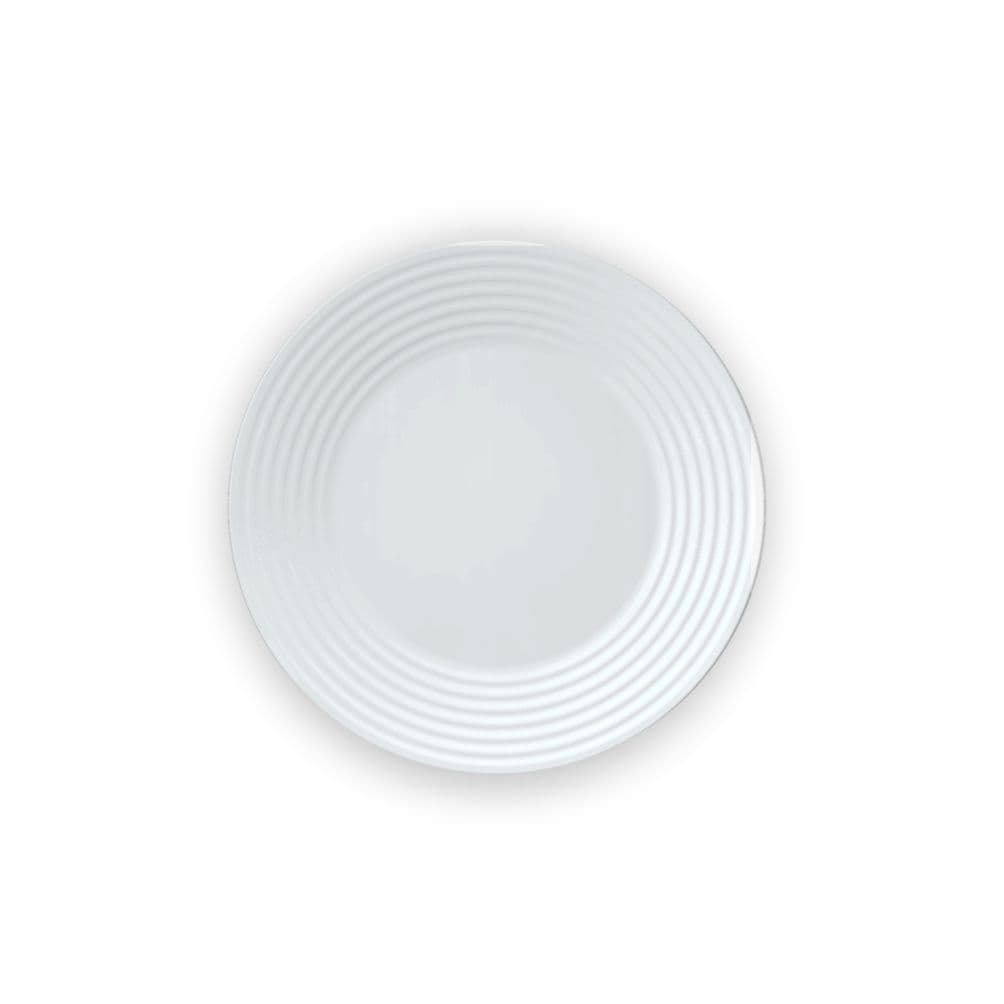 Prato Sobremesa Vidro Branco 19cm Saturno Nadir Opaline