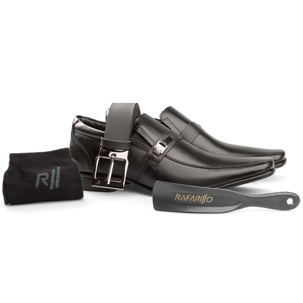 Kit 4 Em 1 Sapato Social Masculino Rafarillo Executive Em Couro Legítimo Confortável Urbano 34059