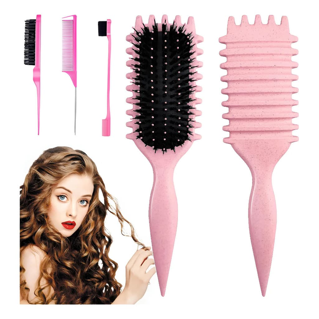 Escova Para Cabelo Cacheado Inclui 3 Escovas Baby Hair