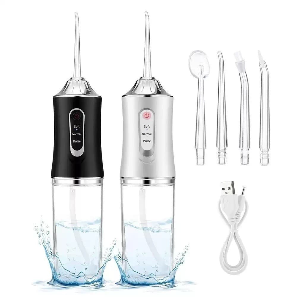 Irrigador Bucal Limpador Interdental Portátil Recarregável, 3 Modos, Reservatório 220ML Limpeza Oral Diária