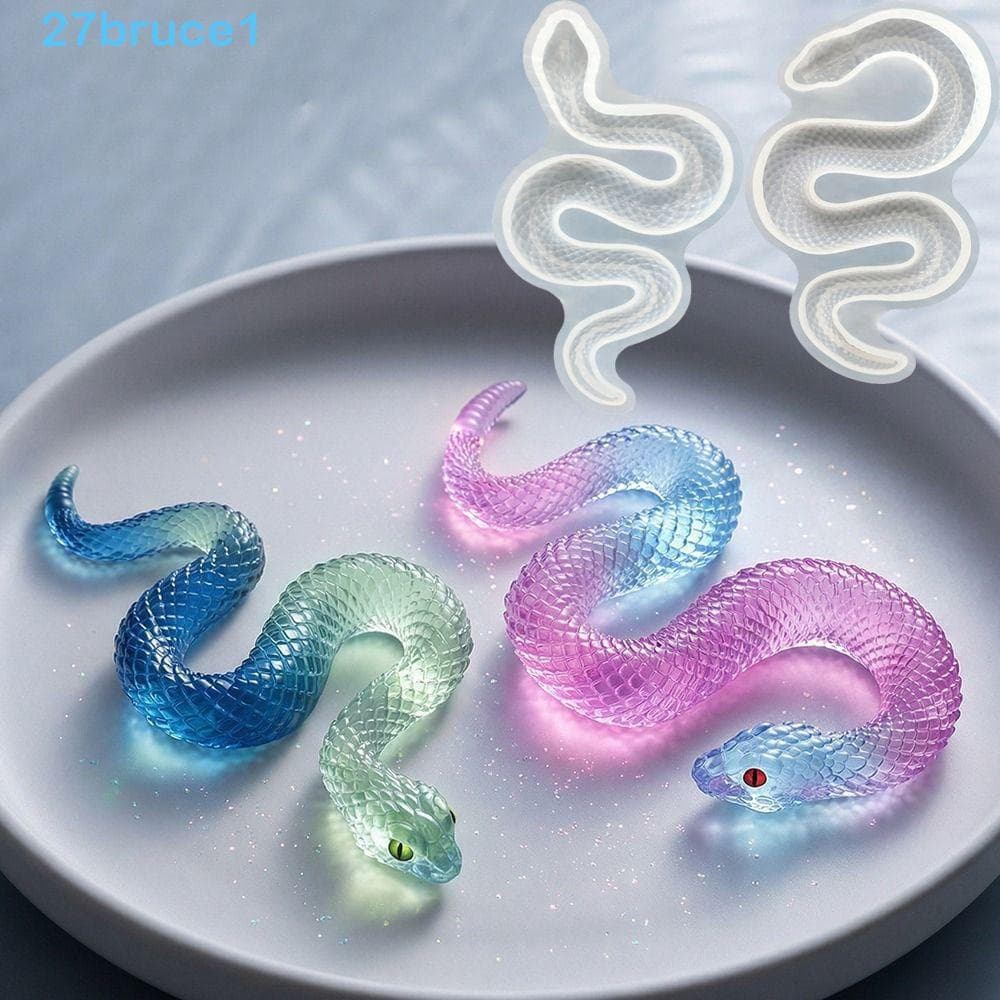 Molde De Cobras 3D BRUCE1 , Silicone Em Forma De Cobra , Ferramentas Artesanais DIY Grande