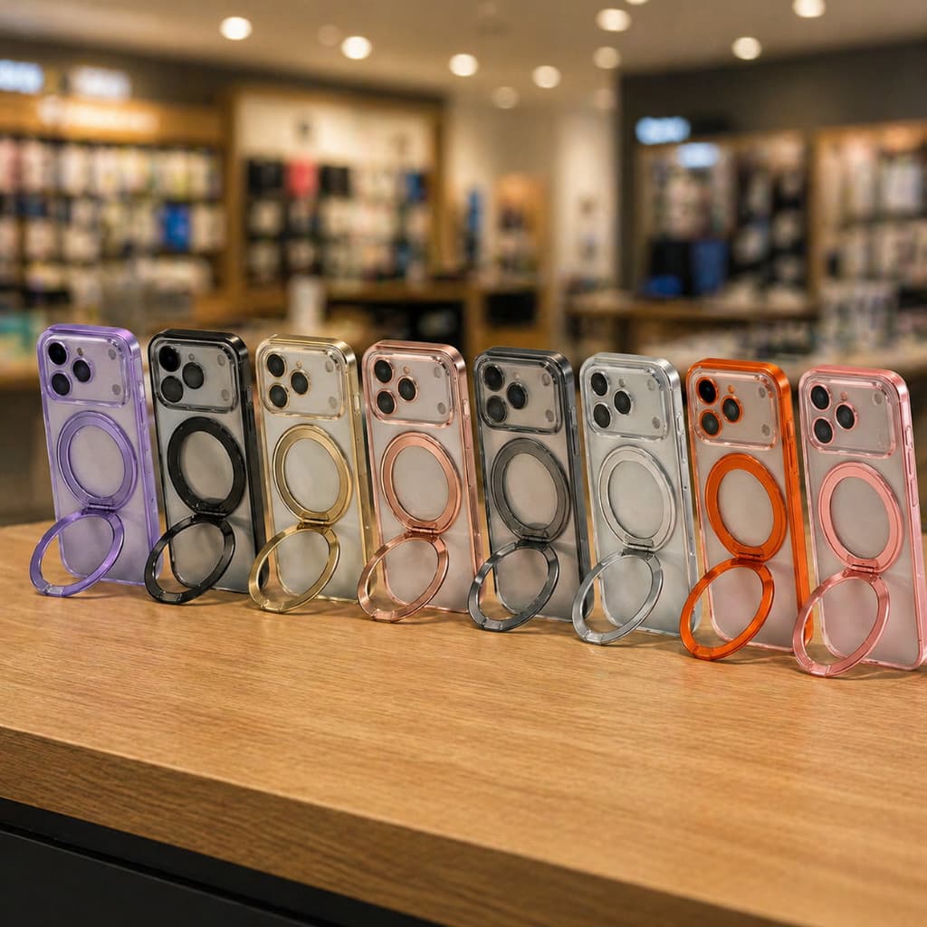 Capinha Transparente Magnetica Com Suporte Anti Impacto Iphone 17