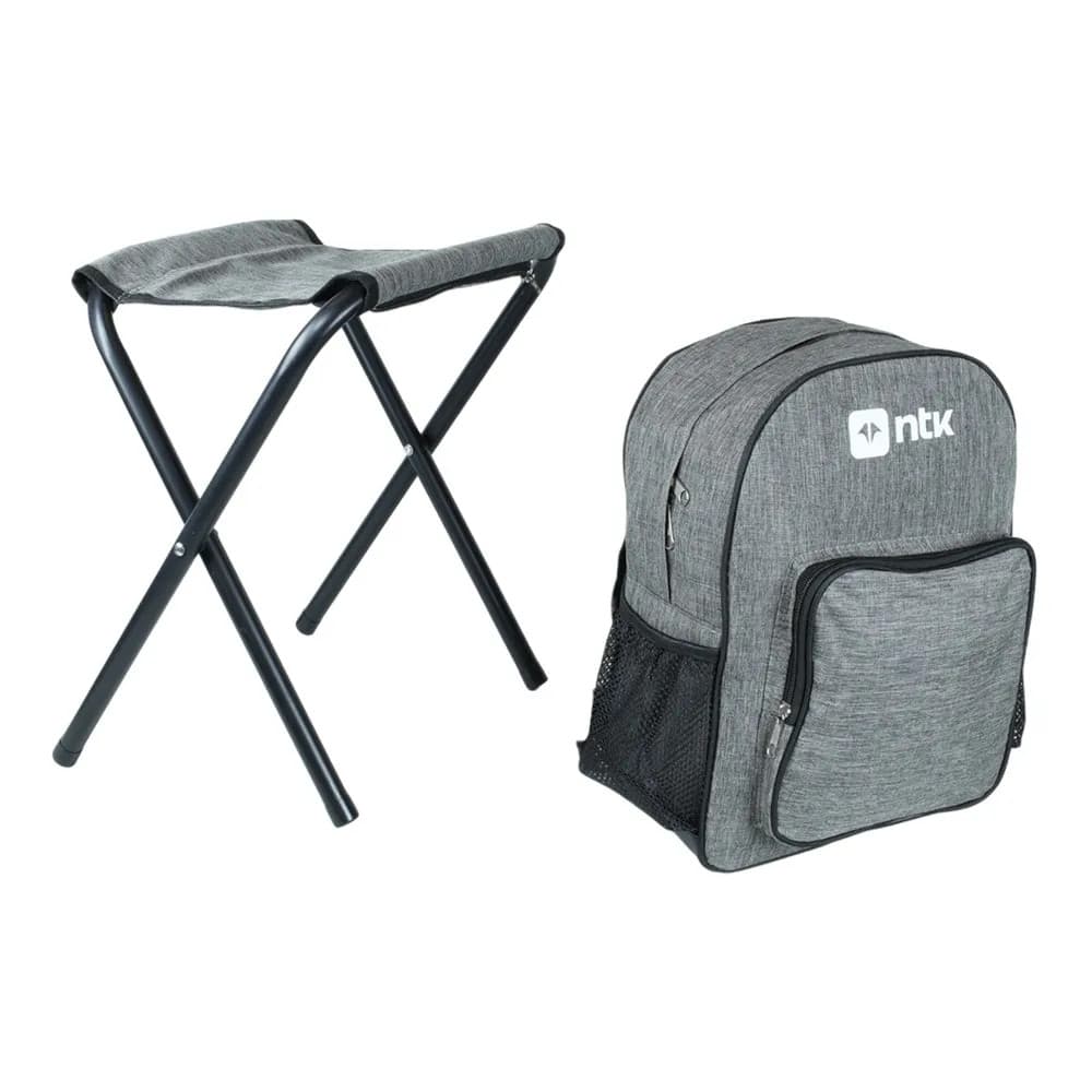 Banqueta com Mochila Spacio NTK Cinza Estrutura Aço