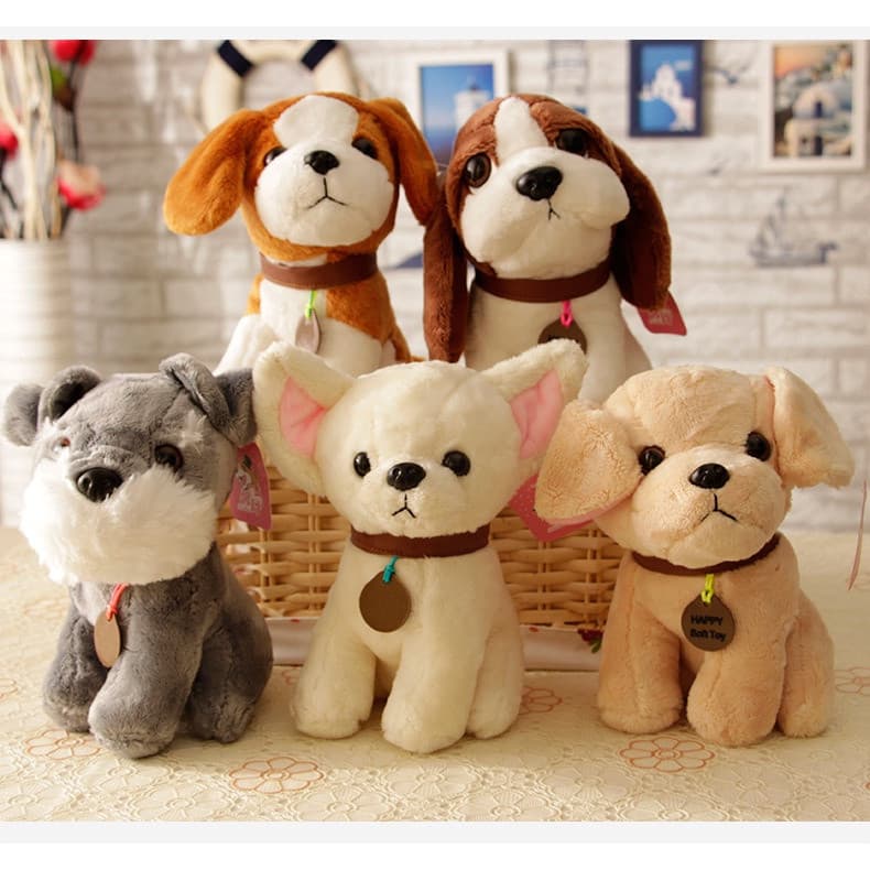 Simulação Teddy Plush Toy Doll Boneca Das Crianças Presente De Aniversário Forçado Labrador Chihuahua Oito São Bernard