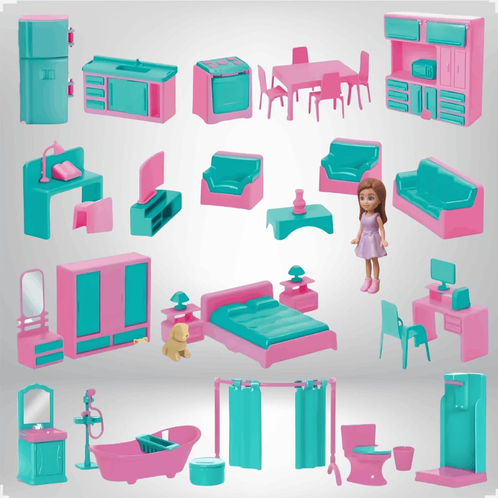 Casa Da Boneca Judy Completa Com Móveis Boneca E Acessórios Judy Home Infantil