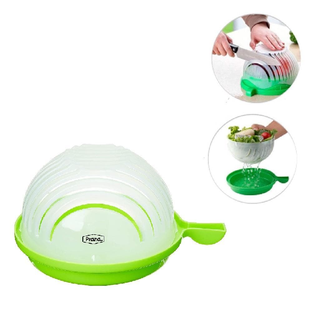 Tigela Multiuso para Salada com Cortador 2 em 1