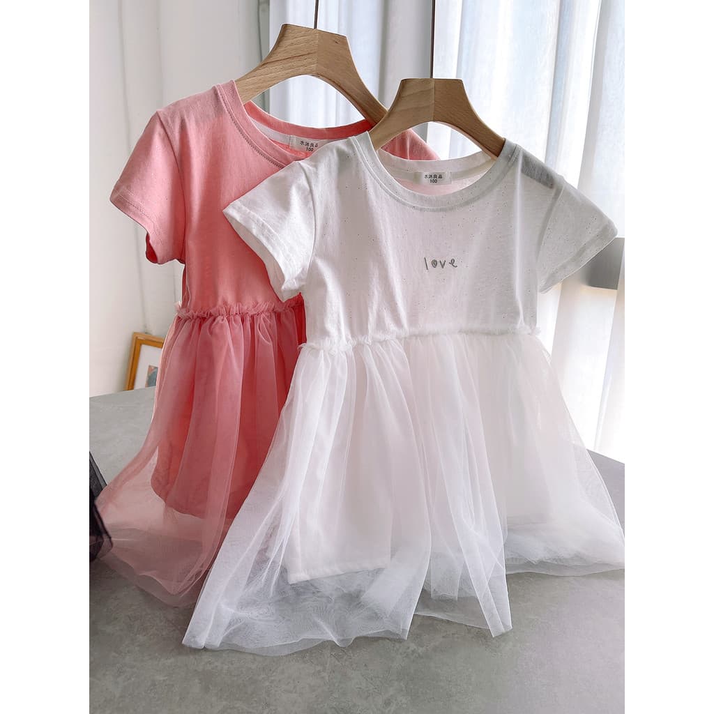79549 Liquidação Estoque Vestido infantil de algodão puro para meninas Vestido pequeno de gaze com lantejoulas Vestido d