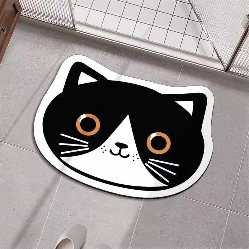 Banheiro Diatom lama dos desenhos animados bonito absorvente tapete doméstico banheiro quarto resistente à sujeira antid