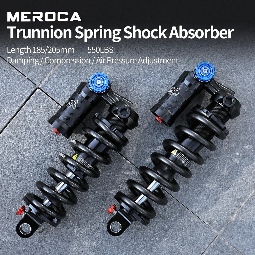 MEROCA RCT3 MTB Choque Traseiro Trunnion Montagem 185/205mm Mola Helicoidal 550LBS Suspensão