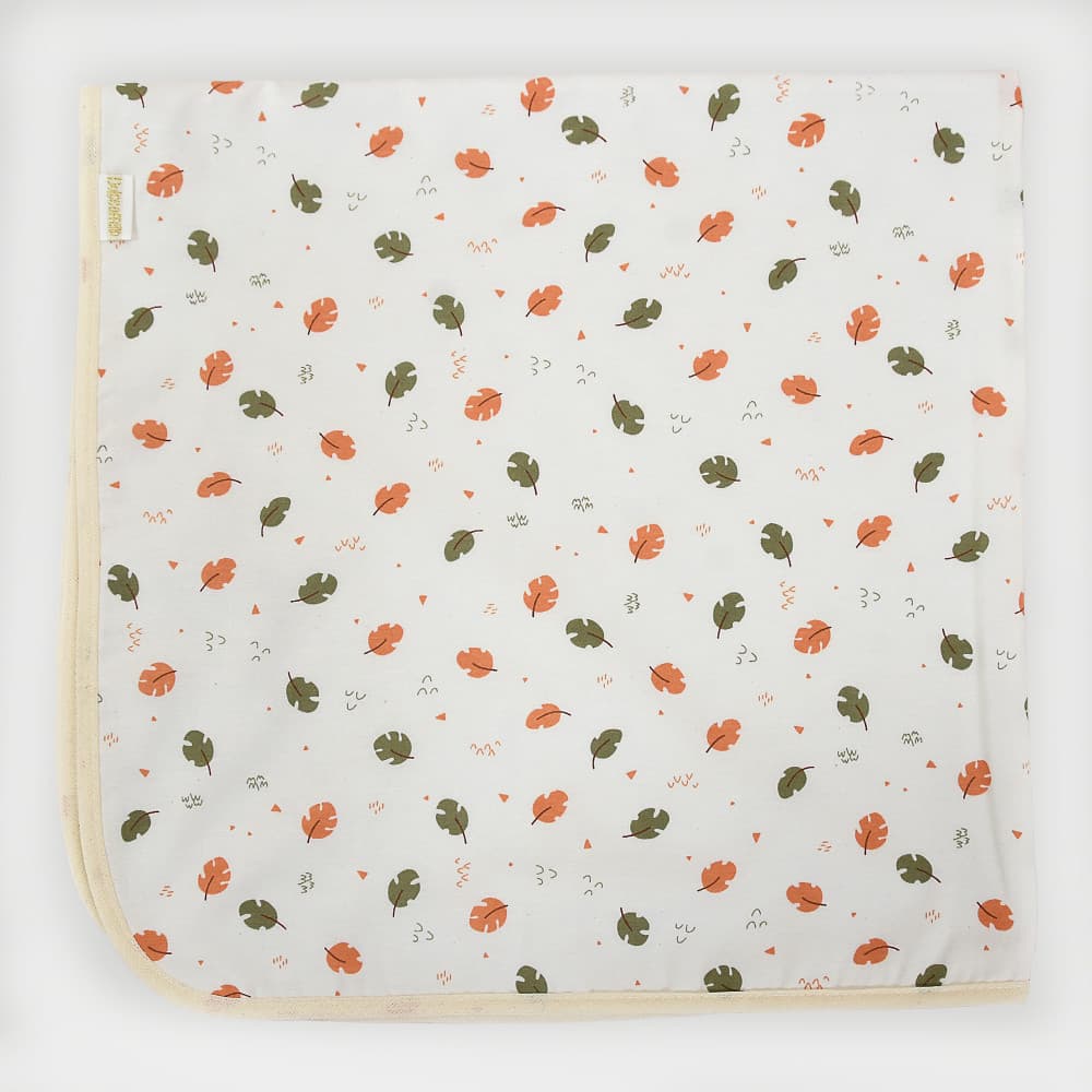 Manta Cueiro Dupla Face Nature Baby Estampado 70x80 Palha