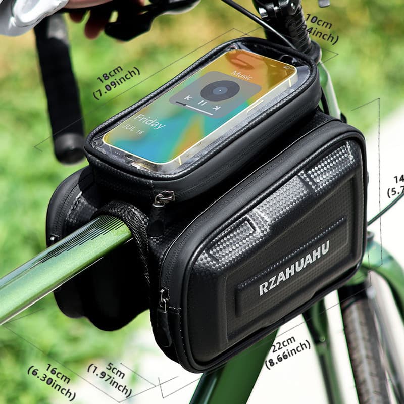 Saco de feixe dianteiro da bicicleta Mountain Bike saco de armazenamento do telefone móvel saco dianteiro à prova dwater
