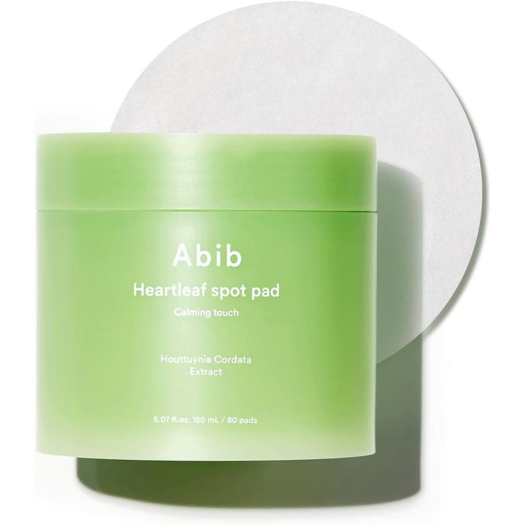 Abib Heartleaf Spot Pad Calming Touch 80 pads 5.07 fl.oz. |   Pads de Tônico Coreano para Acne para o Rosto, Descartávei