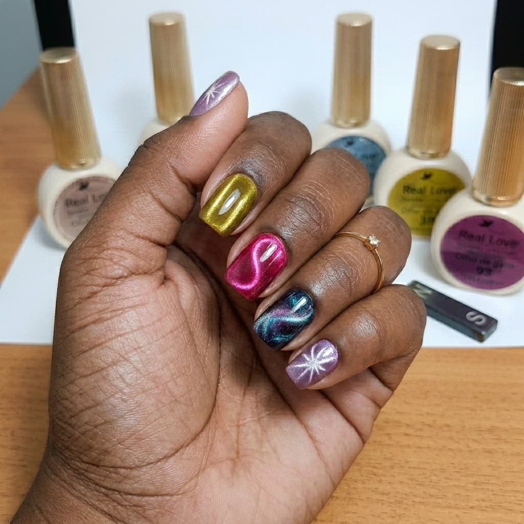 Esmalte em Gel Magnético Olho de Gato Real Love LT 10ml