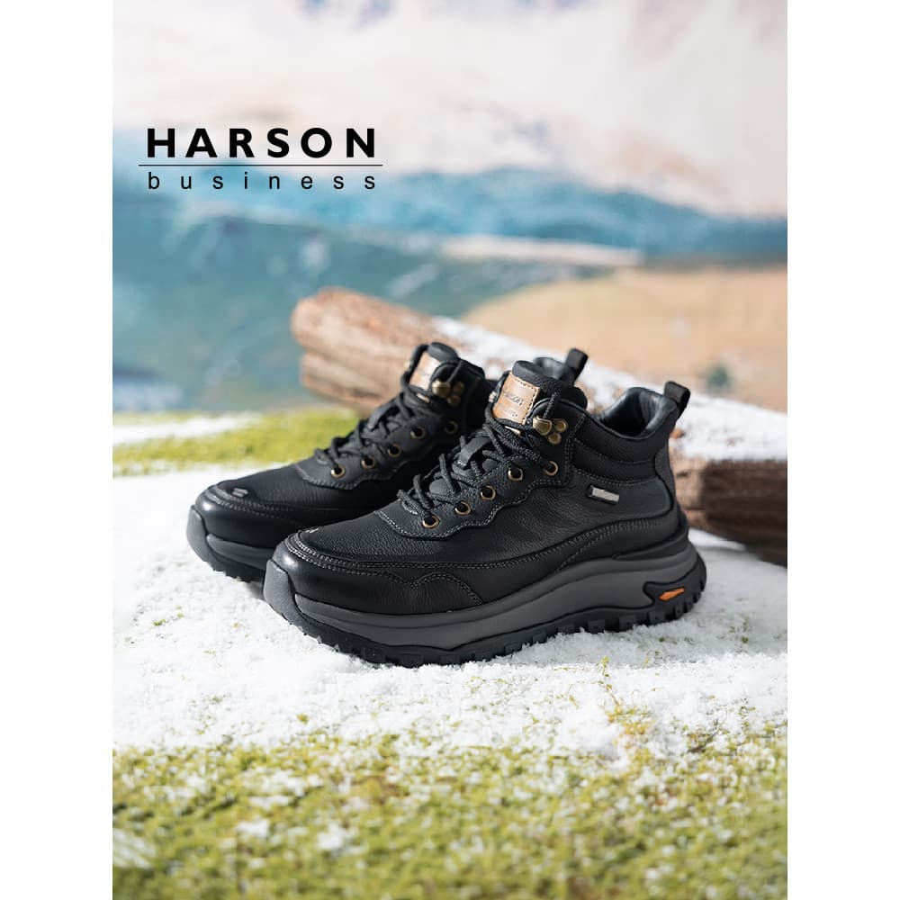 Sapatos masculinos Husen de lã de inverno com lã de lã e lã de lã