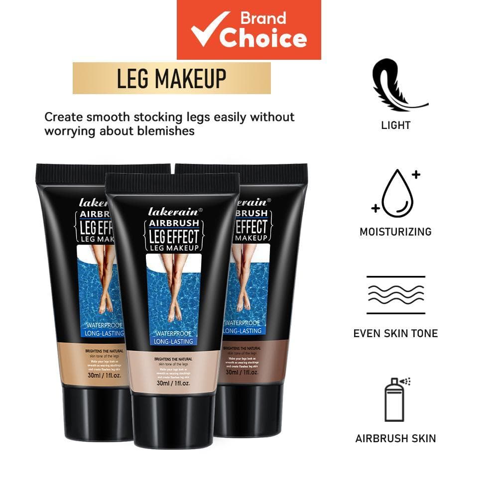 Lakerain Base de Maquiagem para Pernas Sem Manchas, Corretivo Corporal para Uniformizar o Tom e Cobrir Tatuagens 30ml
