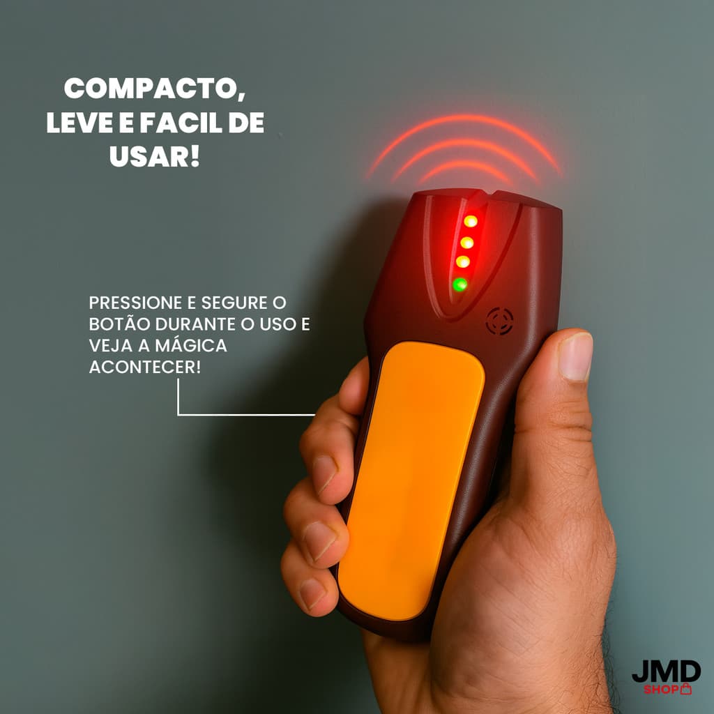 Scanner de Parede para Identificar Metais, Tubos, Cabos e Fios Energizados