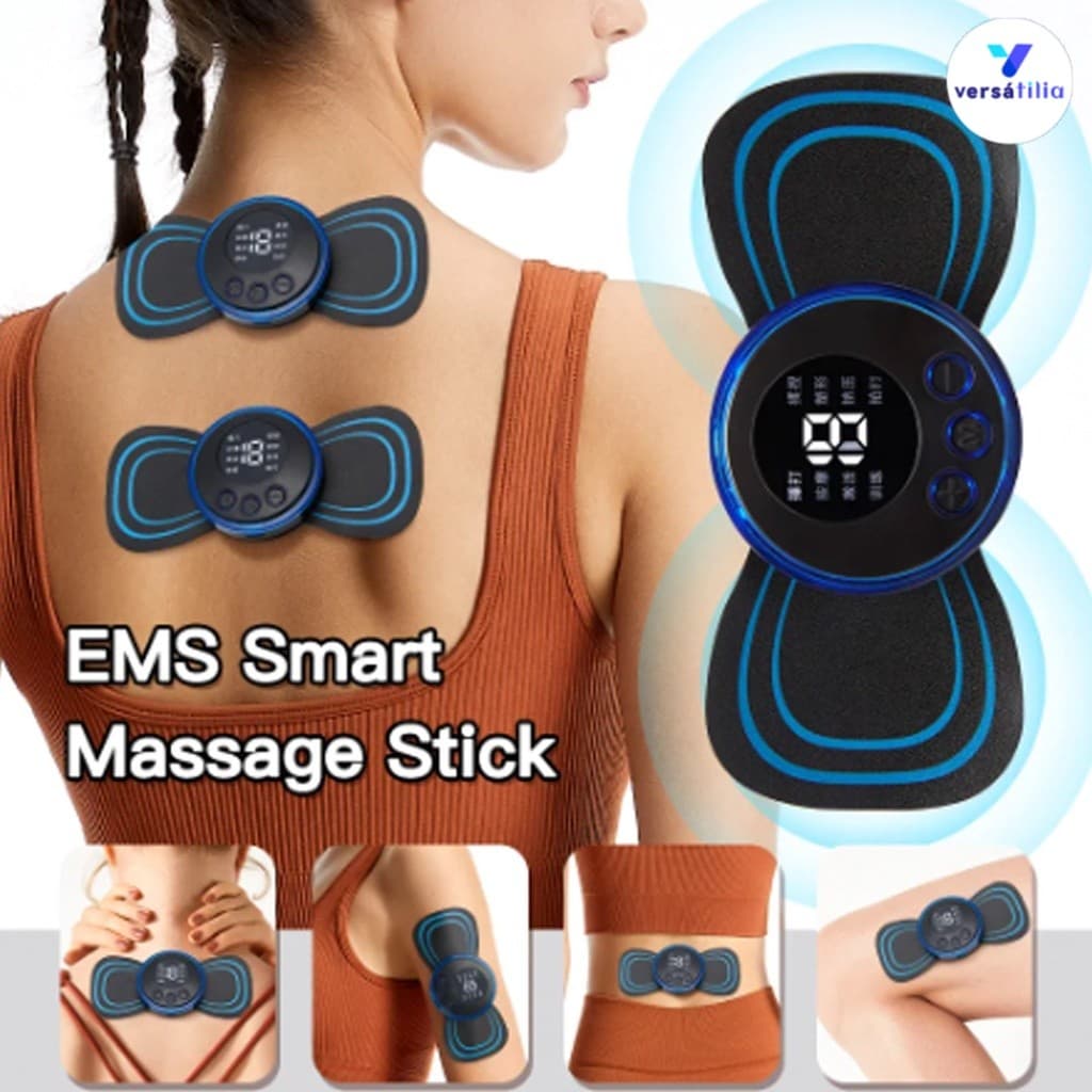 EMS Mini Kit Massageador Estimulador Elétrico Portátil de Pescoço Alivia Dor Muscular do Pescoço do Palácio