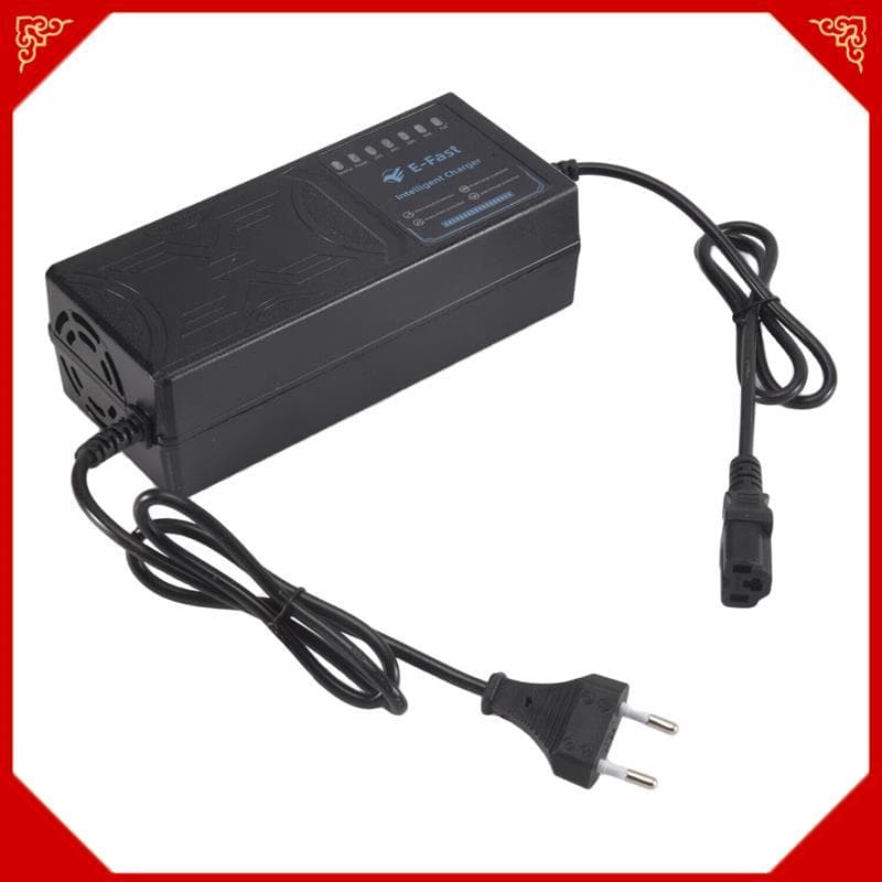 Carregador De Veículo Elétrico 48V 20AH Com Display De 7 Luzes Proteção Contra Vazamento De Corrente/Plugue Ue De Pulso