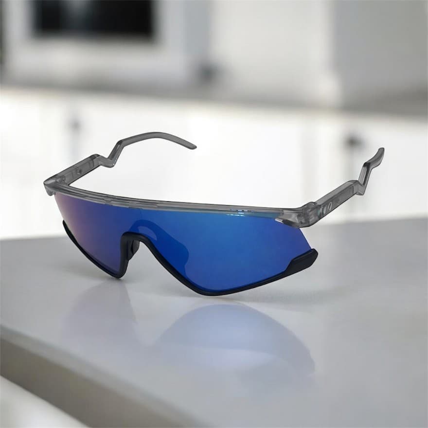 Oculos de Sol Lente Azul Esportivo Beach Tennis Corrida Bike Haste V